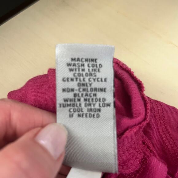 Catherines Tunic Magenta Pink Rayon Knit Button Sleeve Comfy Casual Spring 2X - Picture 8 of 8